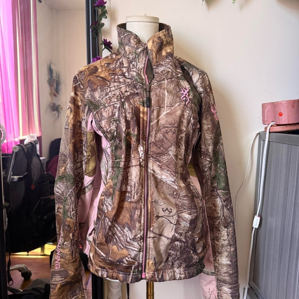Realtree Brown & Pink Camo Women's Utility Jacket